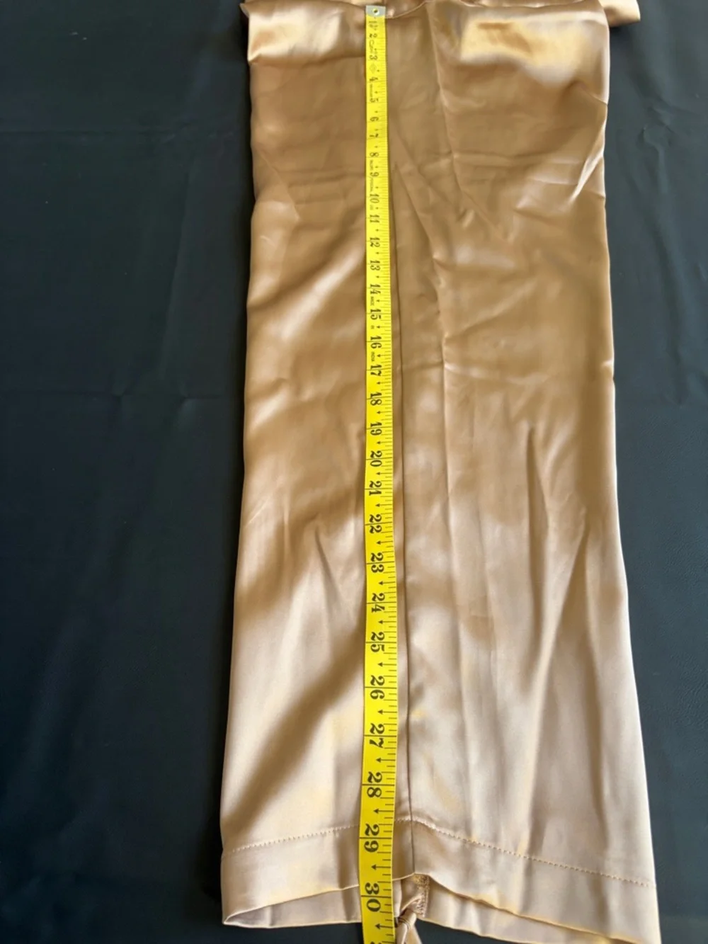 NWT Intempo Satin Cargo Pants 14 Champagne Wide Leg Drawstring Hem Y2K